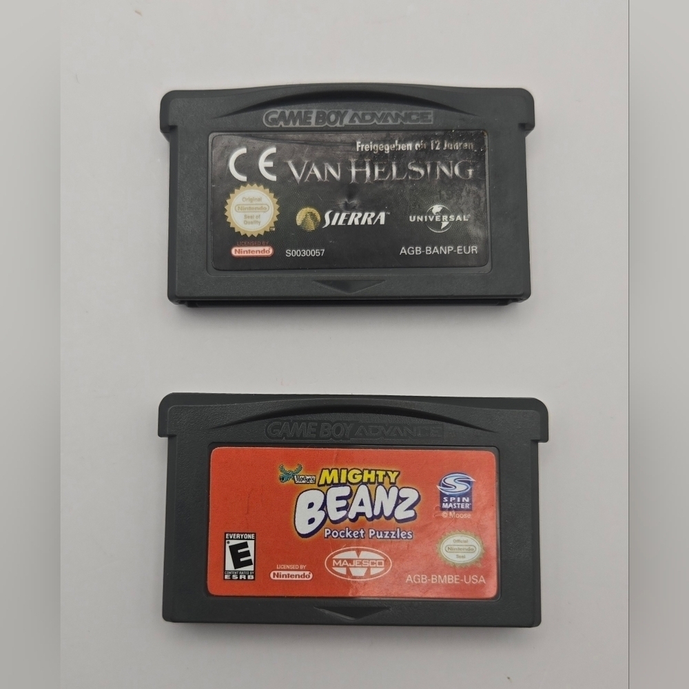 Van Helsing & Mighty Beanz GBA Lot of 2 Tested Authentic Game Boy Advance